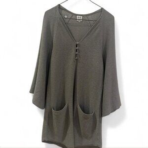 Halston Heritage Gray Tunic w Pockets